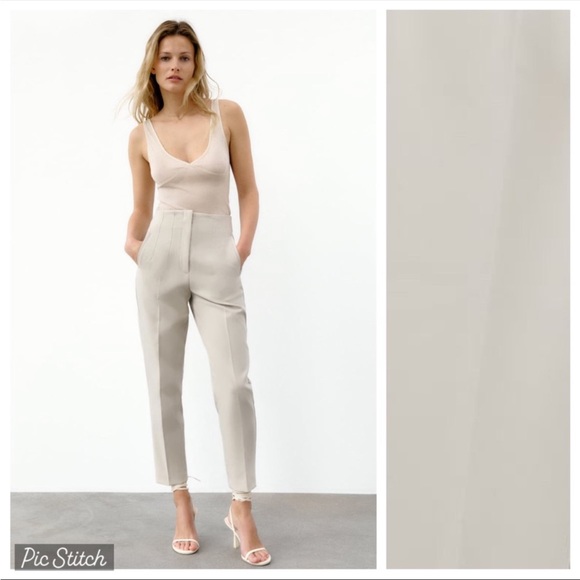 NWT ZARA HIGH WAISTED PANTS - Picture 4 of 6